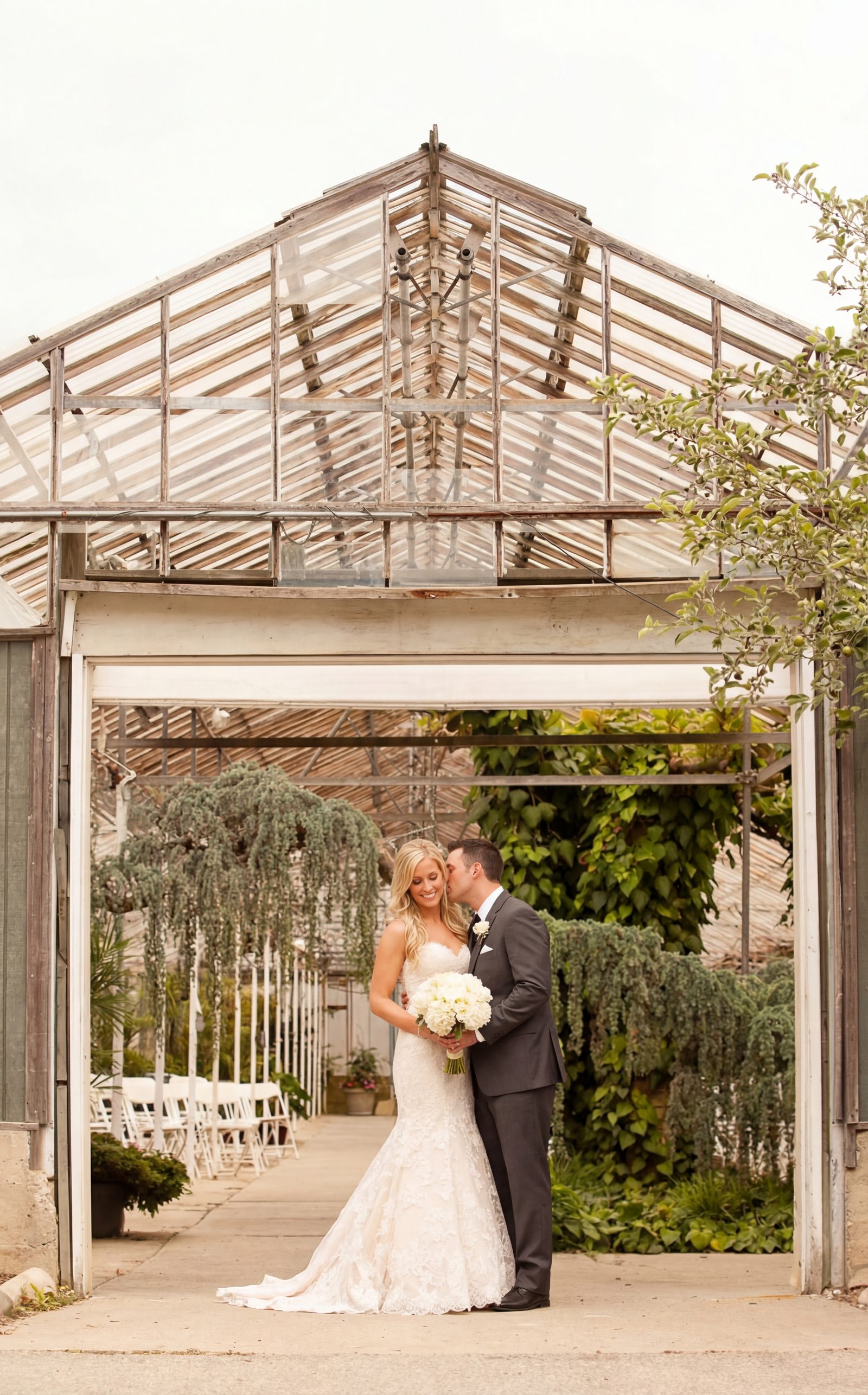 Wedding celebration at Goldner Walsh greenhouse venue